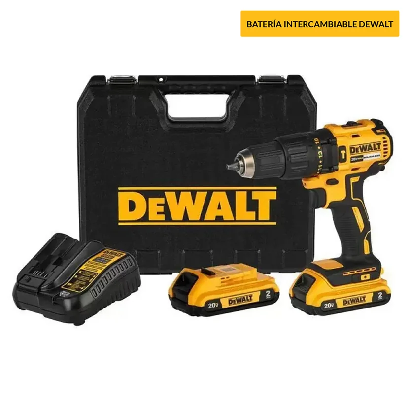 Taladro Inalámbrico Kit 2 Baterías Maletín