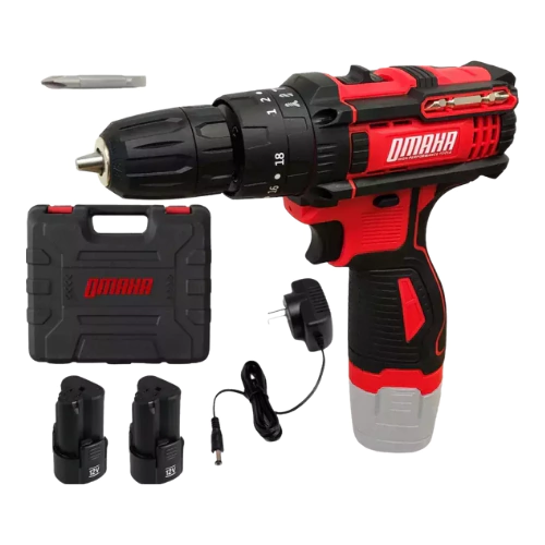 Taladro Percutor Omaha Inalámbrico 2 Baterías
