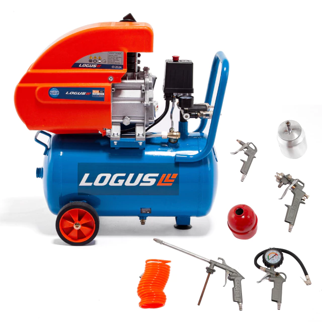Compresor Pektra 24L 2HP + Set Limpieza
